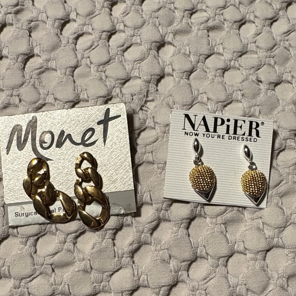 Monet & Napier Gold & Silver Tone Earrings